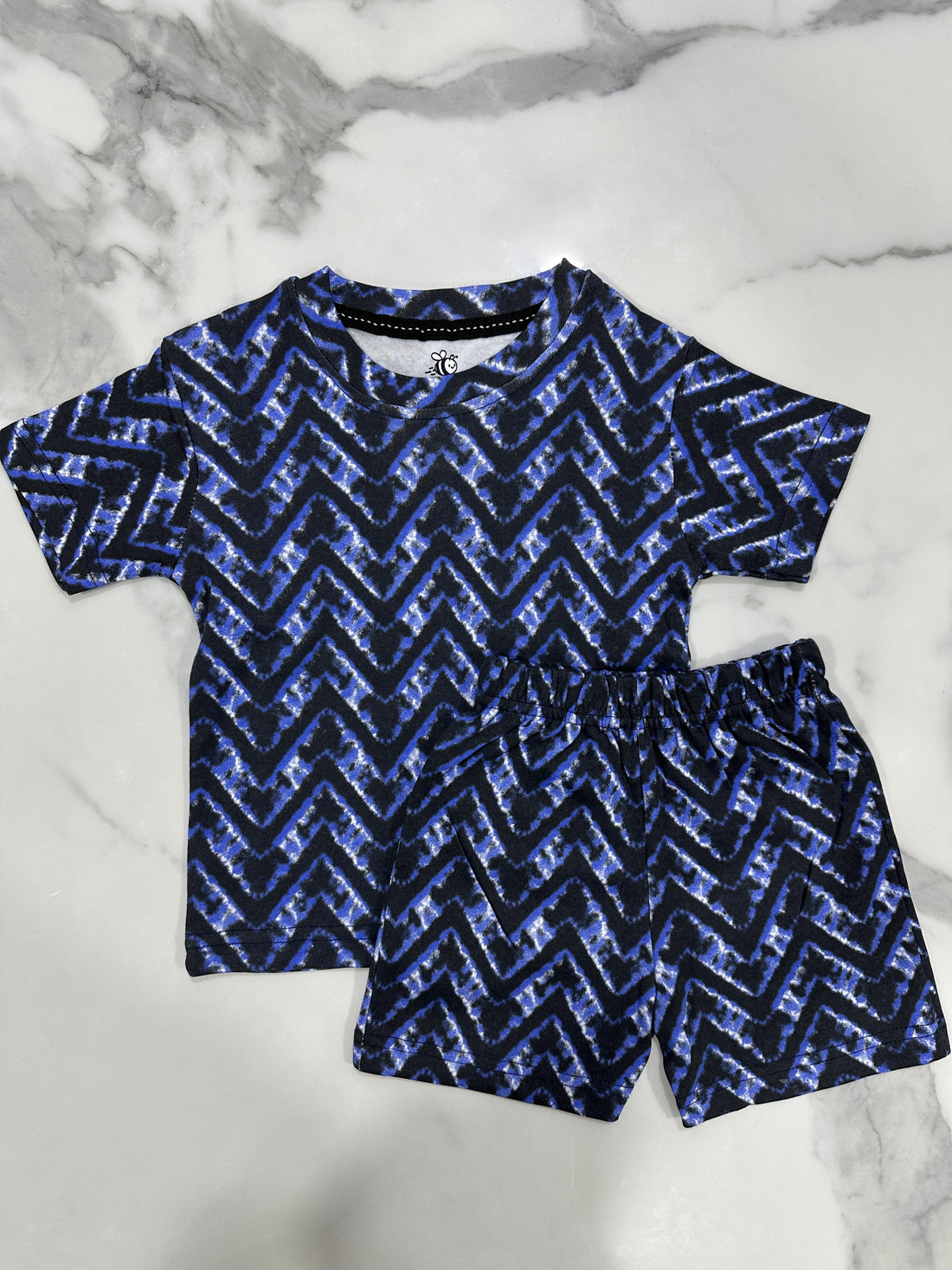Dark blue zigzag Co-ords Set (Unisex)