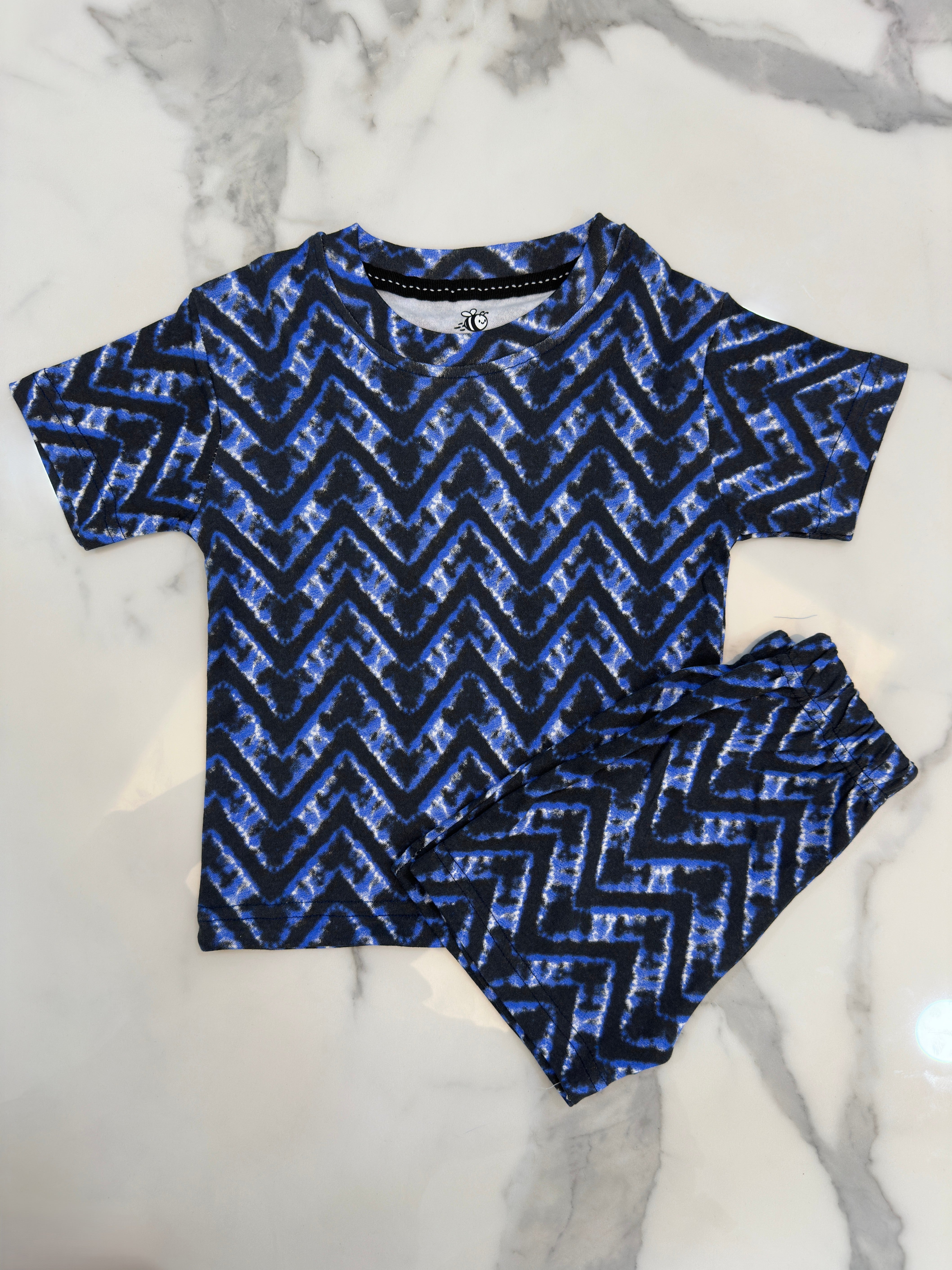 Dark blue zigzag Co-ords Set (Unisex)