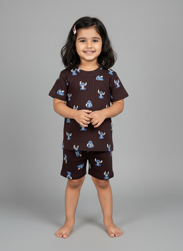 Stitch Coffee Brown Co-ords Set (Unisex)
