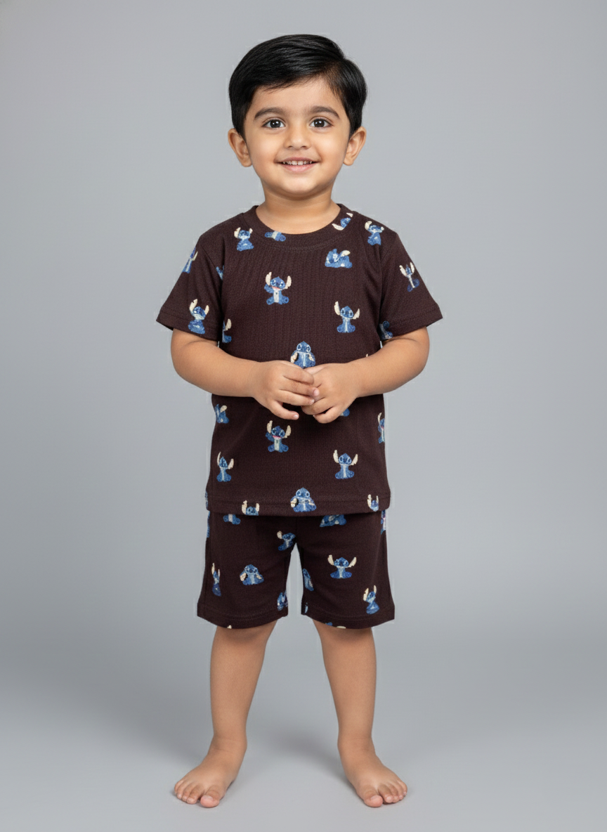 Stitch Coffee Brown Co-ords Set (Unisex)